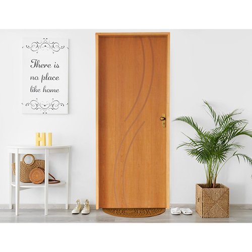 Kit Porta De Madeira 210x72cm Batente 14cm Fechadura Taco De Golf Externo Concept 9 Hale Esquadrias Imbuia