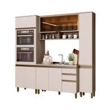 Cozinha Completa Connect (1 Aéreo, 2 Paneleiros, 1 Balcão) 4 Peças Duna-cristal - Henn