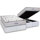 Cama Box Baú King Colchão Espuma D45 Ortobom Highfoam + Base Crc Courano White(193x203)