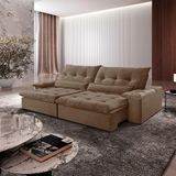 Sofá Nivus Veludo 02 Módulos De 120cm B25cm Meu Sofá Online B016 Veludo Marrom
