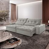 Sofá Nivus Linho 2 Módulos De 80cm B25cm Meu Sofá Online A230 Linho Cinza