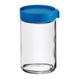 Pote De Vidro Com Tampa Azul 624ml 1 Peça - Casambiente