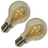 Lampada Led 30w Multifilamento Vintage Kit 2 Uni Retro Iluminaçao Sala Quarto Garagem Varanda Luz