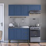 Cozinha Compacta Lavanda 6 Pt 3 Gv Azul E Branco