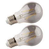 Lâmpada Led Fumê Kit 4 Unid. 30w Iluminação Branco Quente Vintage Retrô Multifilamento Luz Casa