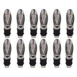 Kit 12 Bicos Dosador Tampa Rolha Garrafa De Vinho Inox