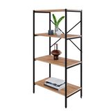 Estante Com 4 Prateleiras Tub Mel E Preta 60 Cm