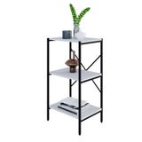 Estante Com 3 Prateleiras Tub Branca E Preta 45 Cm