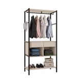 Guarda-roupa Closet Paris 2 Gv Off White E Preto