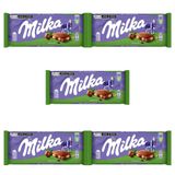 Chocolate Milka Pedaços De Avelã Kit 5 Barras De 100g