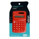 Calculadora De Bolso 8 Digitos Colorida Vermelha - Letron
