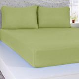 Lençol Casal Serena Malha 100% Algodão 138x188x23cm Verde