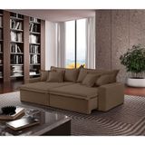 Sofá Montreal Veludo 2 Módulos De 120m B25cm Meu Sofá Online B016 Veludo Marrom