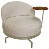 Poltrona Giratoria Glamour 704 Organica Linho Boucle 3301 Ezz 3301