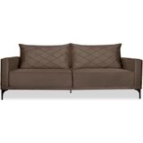 Sofa Living 3 Lugares Nori 200cm Veludo Deluxe 2231 Ezz 2231