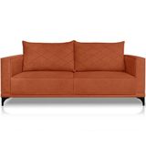 Sofa Nori 2 Lugares Pes De Ferro 180cm Linho Boucle 3303 Ezz 3303