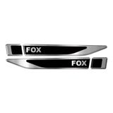 Par Emblema Lateral Fox Resinado Paralama Cromado