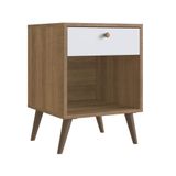 Mesa Cabeceira 01 Gaveta 40cm Proddy Mel Branco