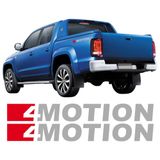Par Adesivo Emblema 4motion Amarok 2017 Cinza Claro