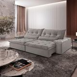 Sofá Nivus Veludo 2 Módulos 80cm B25cm Meu Sofá Online B026 Veludo Prata