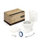 Kit Vaso Sanitário Com Caixa Acoplada E Assento Soft Close Thema Incepa Biscuit Brilhante