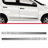 Faixa Lateral Fiat Mobi Adesivo Cinza Deativo Cinza