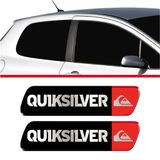 Par Adesivo Emblema Coluna Quiksilver Linha Peugeot Resinado Preto