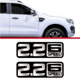 Par Adesivo Ford Ranger 2.2 Six Speed 2017 Rgar01 Preto