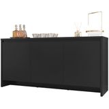 Balcao Buffet 50523 03 Portas 160cm Preto Dcasa