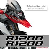 Par De Adesivos Para-lama Moto Bmw R1200 Gs 2013- Preto Preto