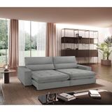 Sofá Aspem Linho 02 Módulos De 80cm B25cm Meu Sofá Online A230 Linho Cinza