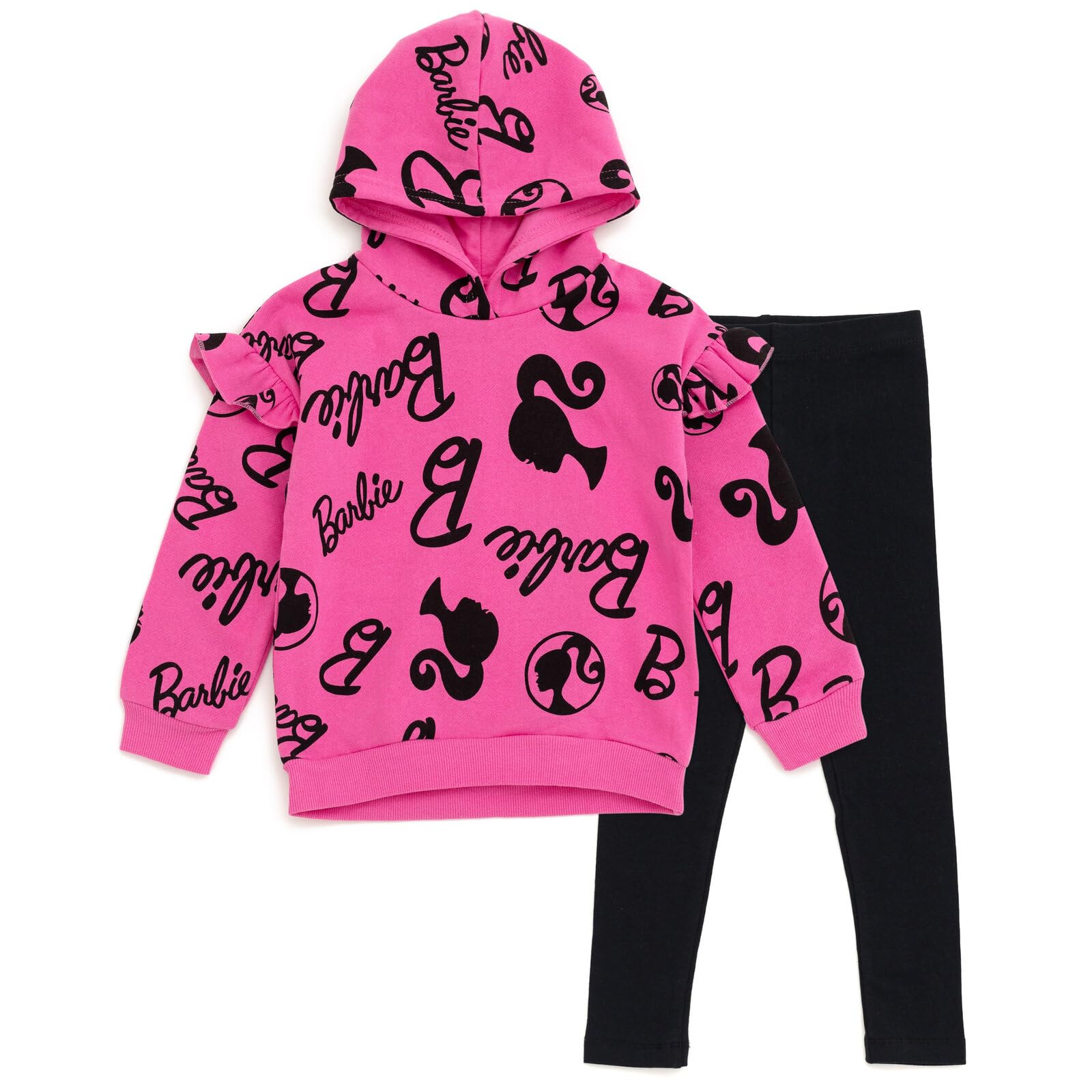 Conjunto De Roupas Barbie Little Girls Com Capuz E Leggings De 6 Anos