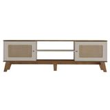 Rack Bancada Charlote 02 Portas 01 Prateleira 180cm Pinho Off White - Fabrica 1 Móveis