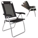 Cadeira Aluminio Boreal Preta 2166 Mor