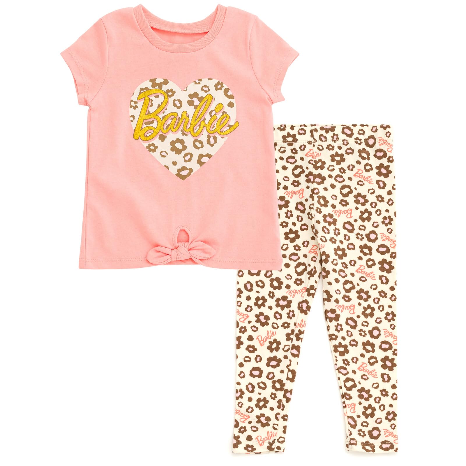Conjunto De Roupas: Camiseta E Leggings Para Meninas Da Barbie 2t