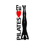 Adesivo Deativo De Paredes Eu Amo Pilates 1,55 X 55 Vermelho E Preto