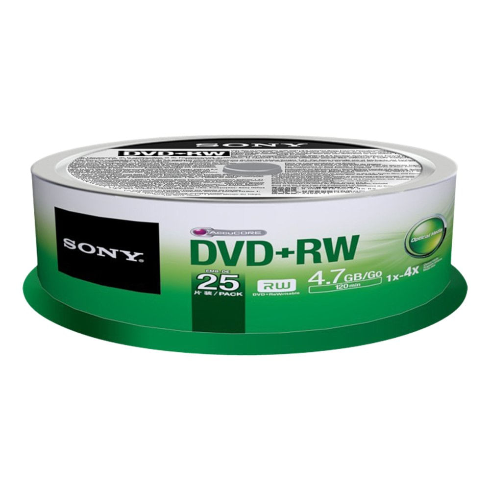 Dvd Sony 25dpw47sp Dvd+rw 4x 4,7 Gb, Fuso, Pacote Com 25 - Carrefour