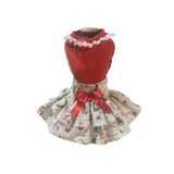 Vestido Pet Jardineira Temático Natal Feliz Para Cães Tam 8