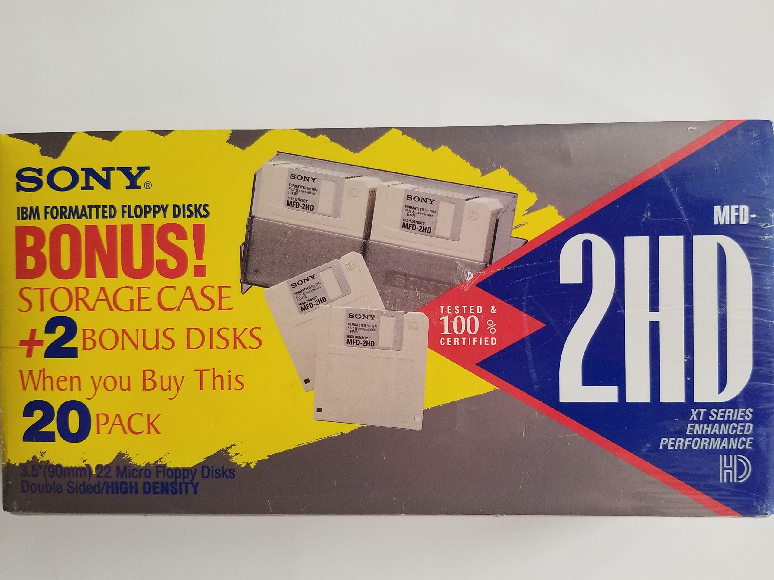 Disquetes Sony 3.5 Formatados Em Mfd-2hd, Pacote Com 20