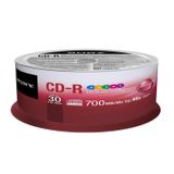 Mídia Em Branco Sony 30cdq80xp Cd-r 48x 80min/700mb, Pacote Com 30