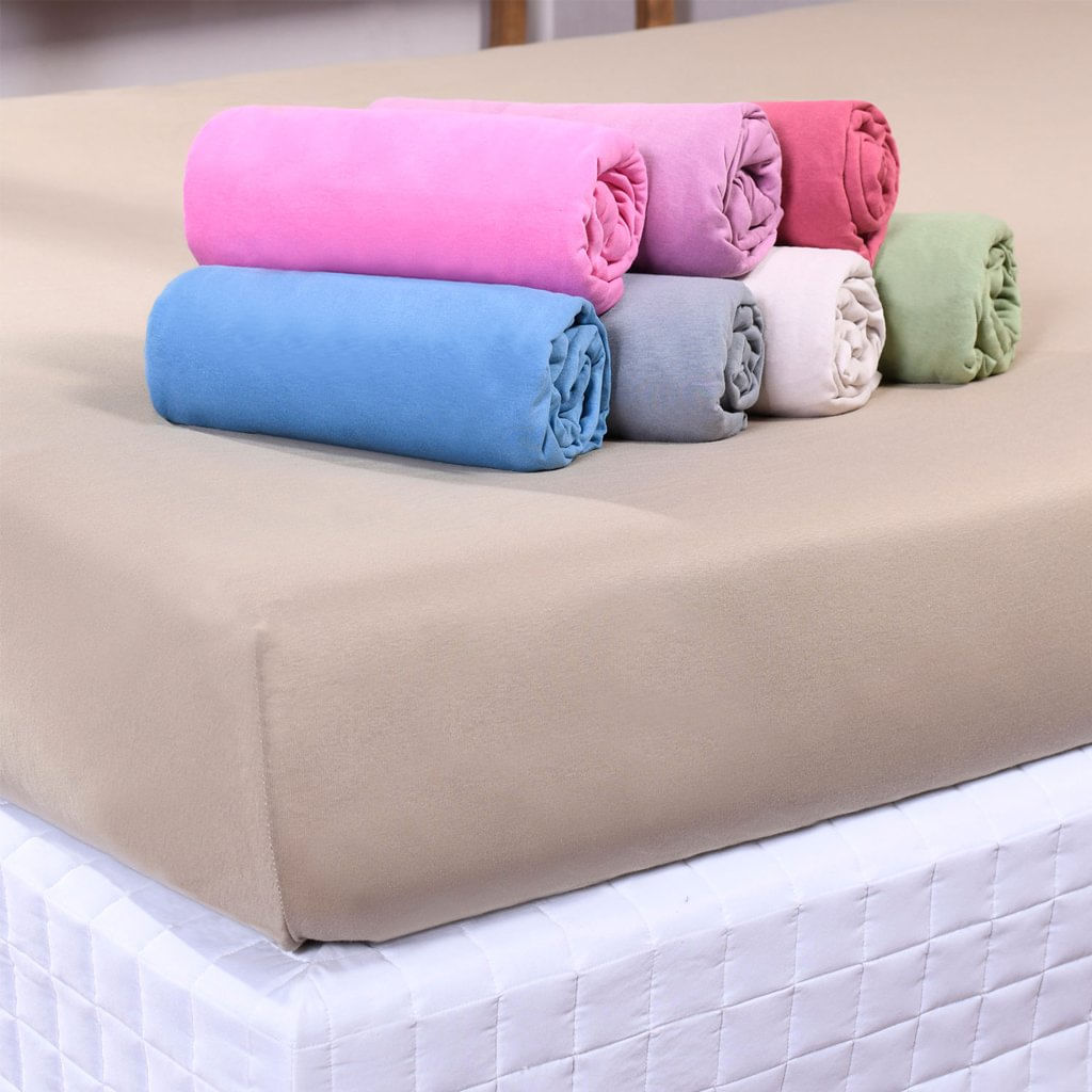Lençol King Dreams Malha 100% Algodão 193x203x35cm Avelã
