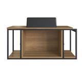 Gabinete Suspenso Para Banheiro 80cm P1019 Mel Com Cuba Ametista Preta