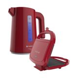 Kit Cadence Colors Vermelho - Chaleira 1,7l E Sanduicheira - 220v