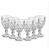 Jogo 6 Taças Vidro Cristal 235ml - Conjunto Para Jantar