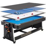 Mesa Multijogos 4 em 1: Ping Pong, Bilhar e Air Hockey Ahead Sports Preto