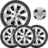 4x Calota Peugeot 206 207 208 Aro 14 Emblema 410cb