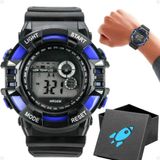 Relogio Digital Menino Criança Infantil Silicone + Caixa