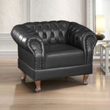 Poltrona Chest Duque Courano Poltronas Para Sala De Estar Preto