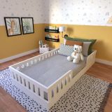 Cama Infantil Montessoriana Solteiro Sol Yescasa Branco