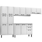Cozinha Completa Itatiaia Aço 4 Peças 14 Portas New Premium Branco Neve